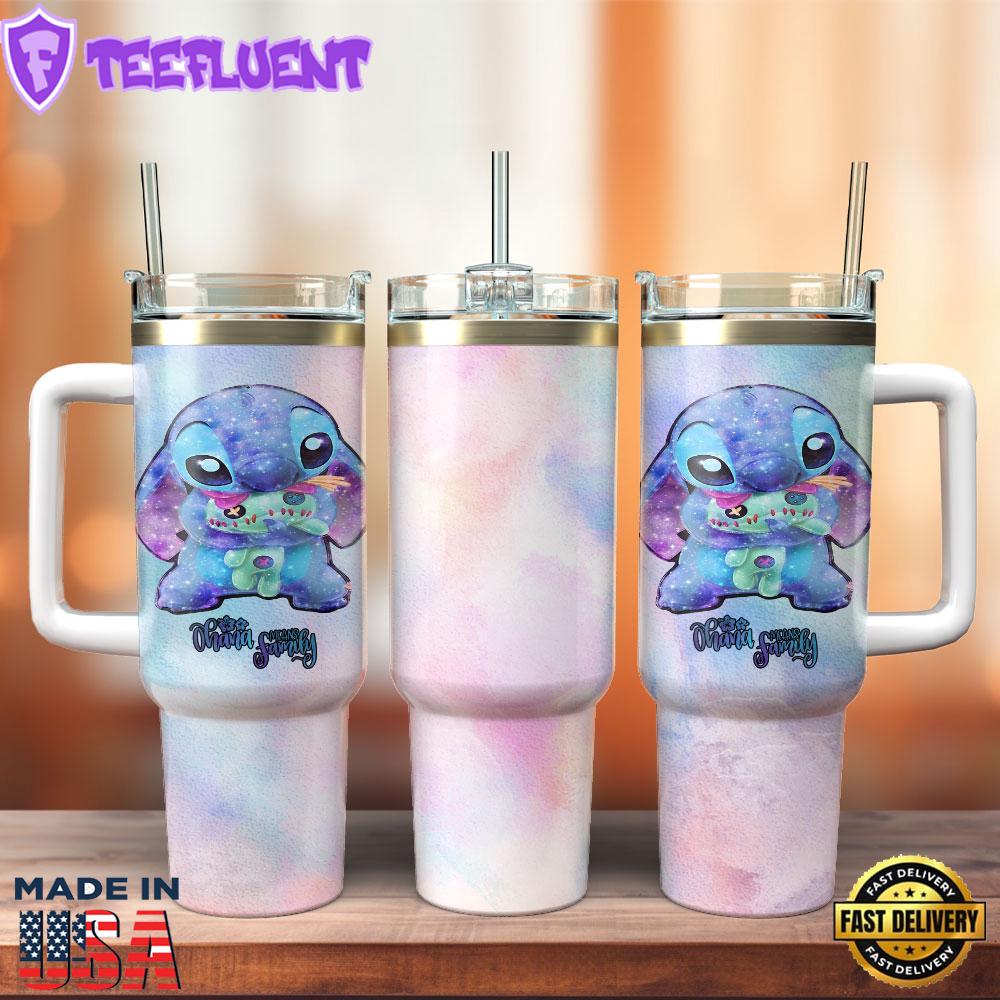 Stitch Movie Custom Stanley Quencher 40oz Stainless Steel Tumbler With Handle