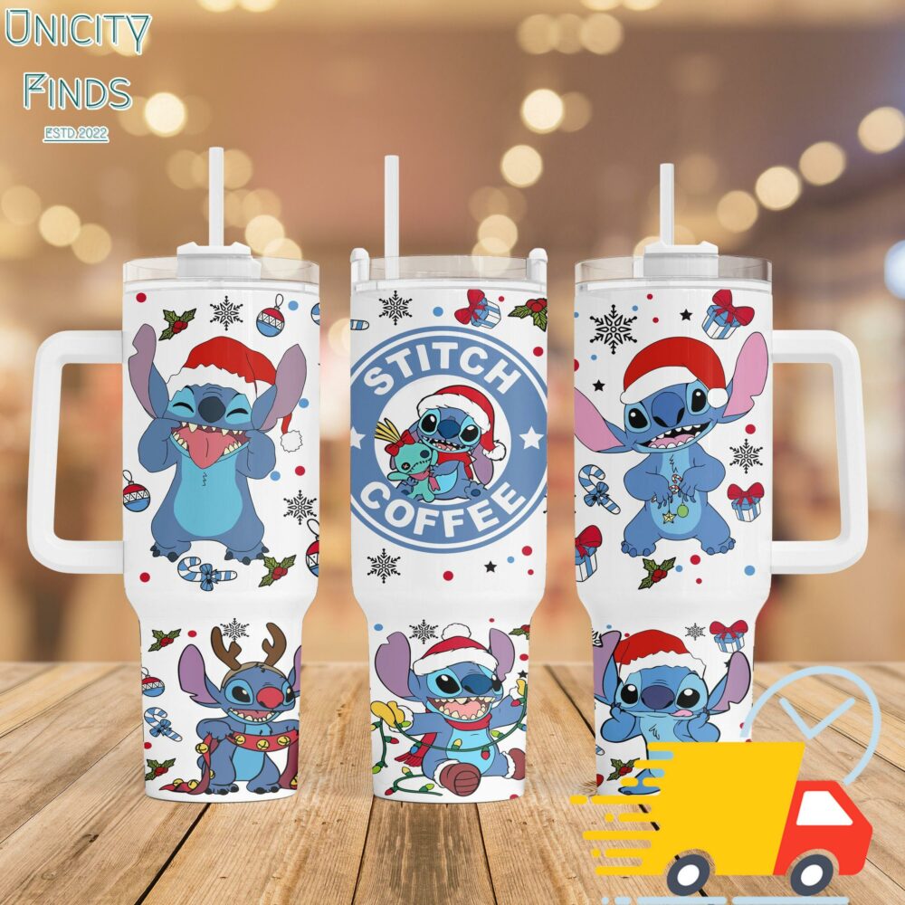 Stitch Movies Custom Stanley Quencher 40oz Stainless Steel Tumbler With Handle