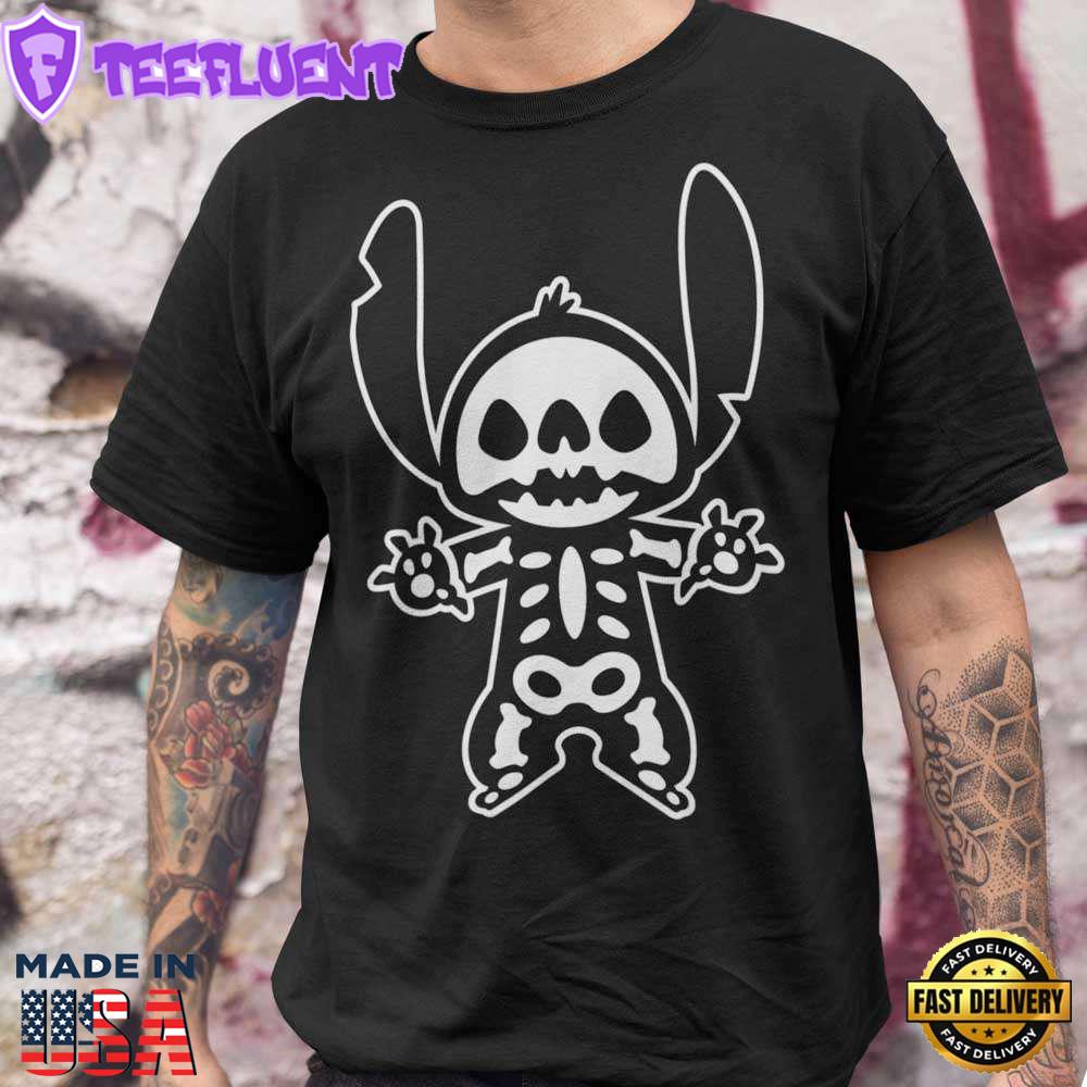 Stitch Skeleton Halloween T-Shirt Disney