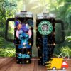 Stitch Starbucks Cartoon Custom Stanley Quencher 40oz Stainless Steel Tumbler