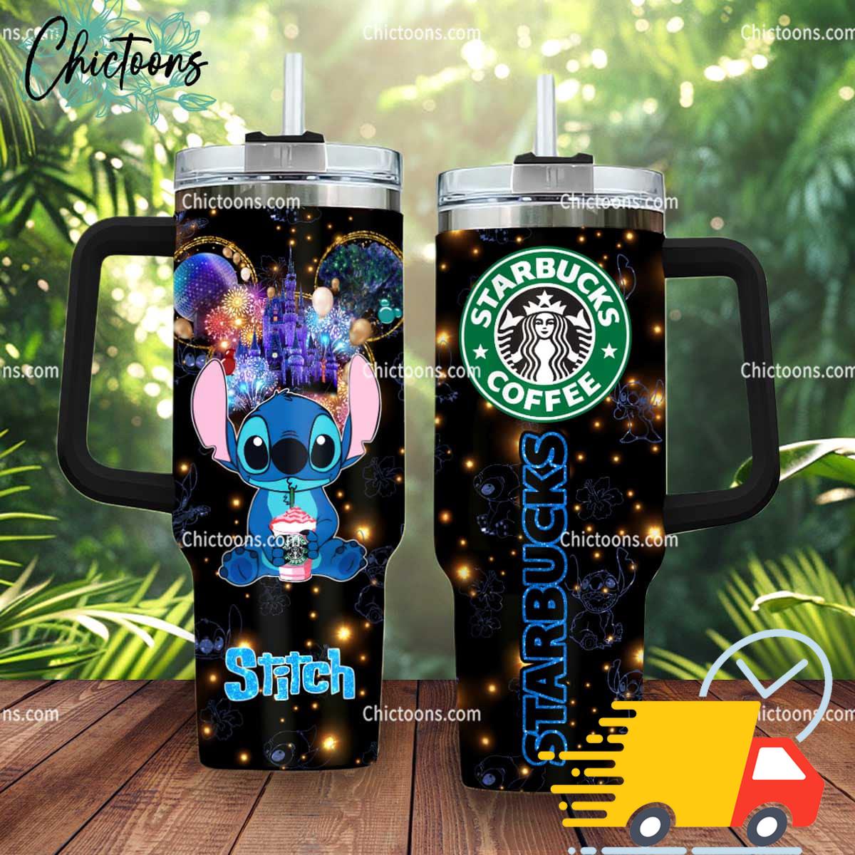 Stitch Starbucks Cartoon Custom Stanley Quencher 40oz Stainless Steel Tumbler For Fans Stitch Starbucks Cartoon Custom Stanley Quencher 40oz Stainless Steel Tumbler For Fans
