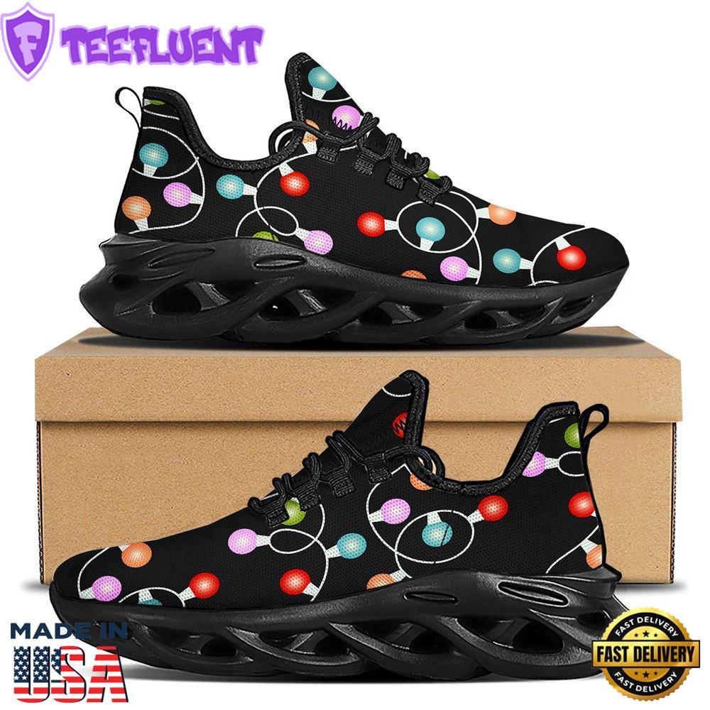 String Lights LED Christmas Print Black Max Soul Shoes