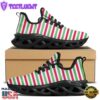 Striped Merry Christmas Print Pattern Black Max Soul Shoes