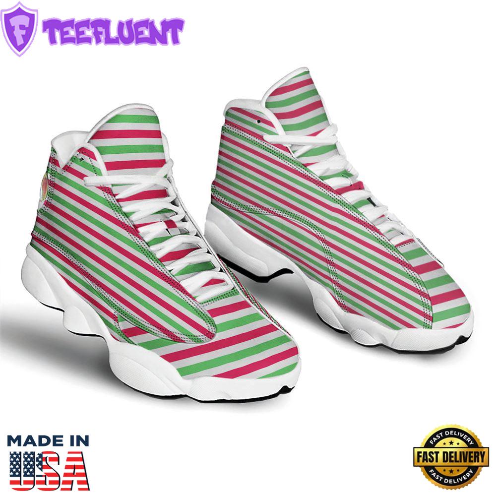 Striped Merry Christmas Print Pattern Jd13 Shoes For Men Women