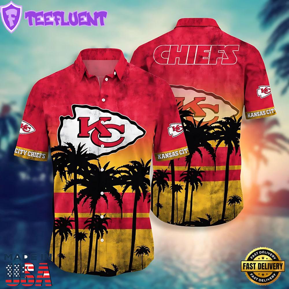Sunset Chiefs Palm Tree Hawaiian Shirt