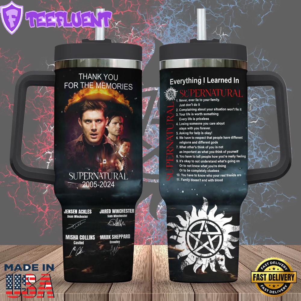 Supernatural 40oz Stanley Tumbler Gift For Man And Women