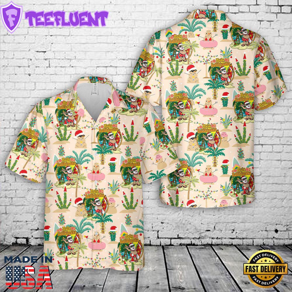Surfer Santa Christmas Hawaiian Shirt