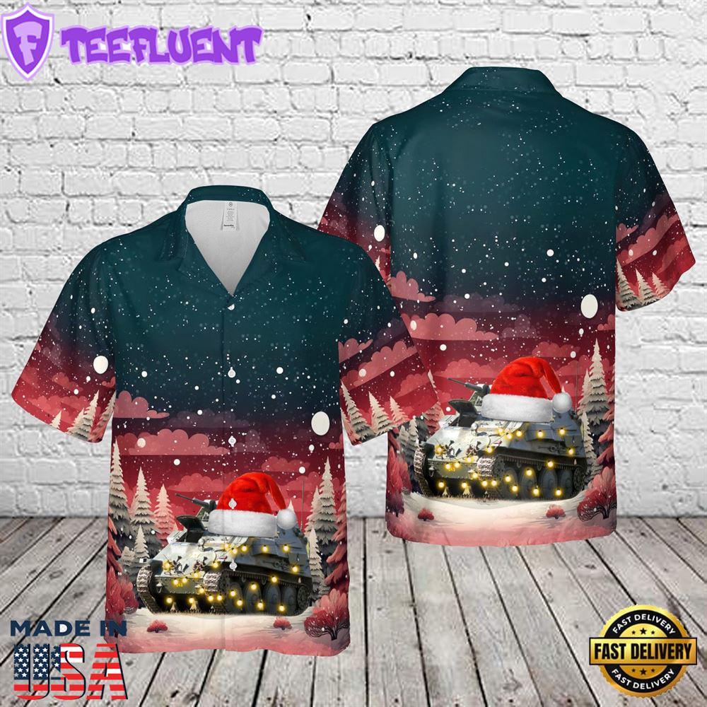 Swedish Army Pansarbandvagn 301 (Pbv 301) Christmas Hawaiian Shirt