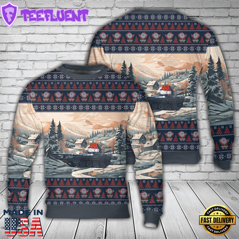 Swedish Army Stridsvagn 103 Christmas AOP Sweater