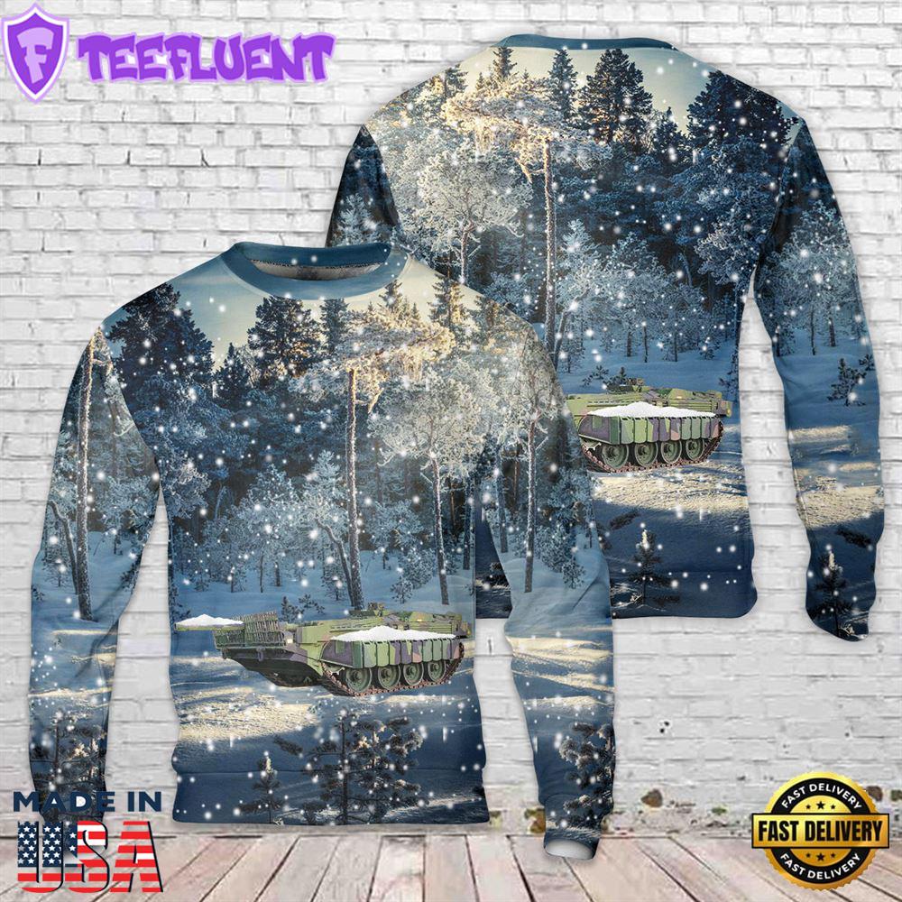 Swedish Army Stridsvagn 103 tank Christmas Sweater