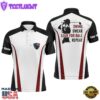 Swing Swear Look For Ball Repeat Custom Name Funny Black, White, Red Mens Golf Polo Shirt