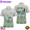 Swing Swear Look For The Ball Repeat Green Geometric Golf Clubs Mens Polo Shirt Men Golf Tops