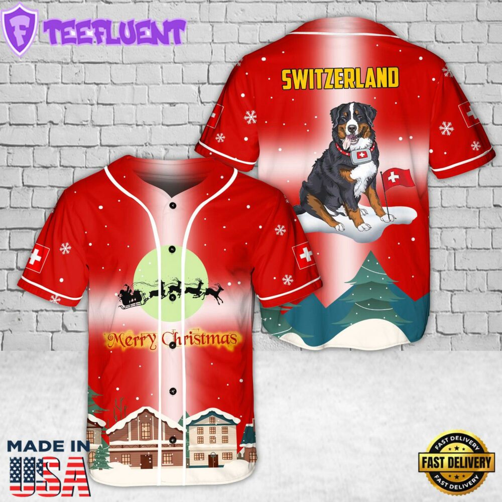 Switzerland Merry Christmas Baseball Jersey