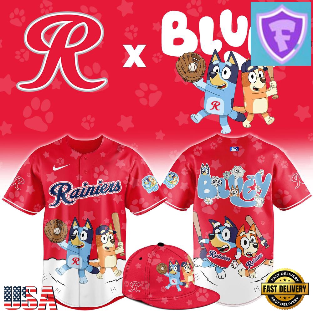 Tacoma Rainiers Bluey Night Special Edition Baseball Jersey