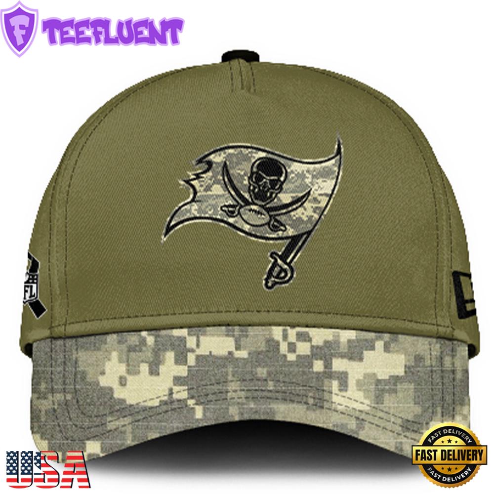 Tampa Bay Buccaneers 2024 Salute to Service Club Green Camo Cap Gift For Veteran