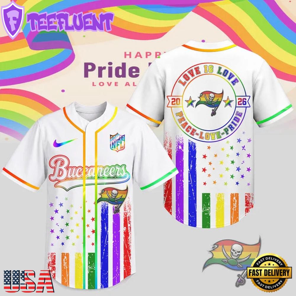 Tampa Bay Buccaneers 2026 NFL Pride Love Limited Edition Baseball Jersey