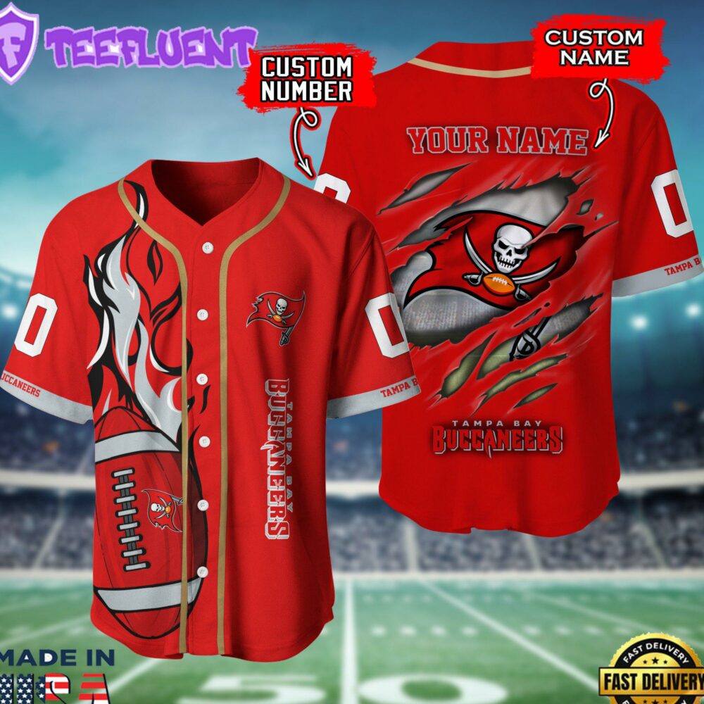 Tampa Bay Buccaneers NFL 3D Personalized Baseball Shirt For Fans