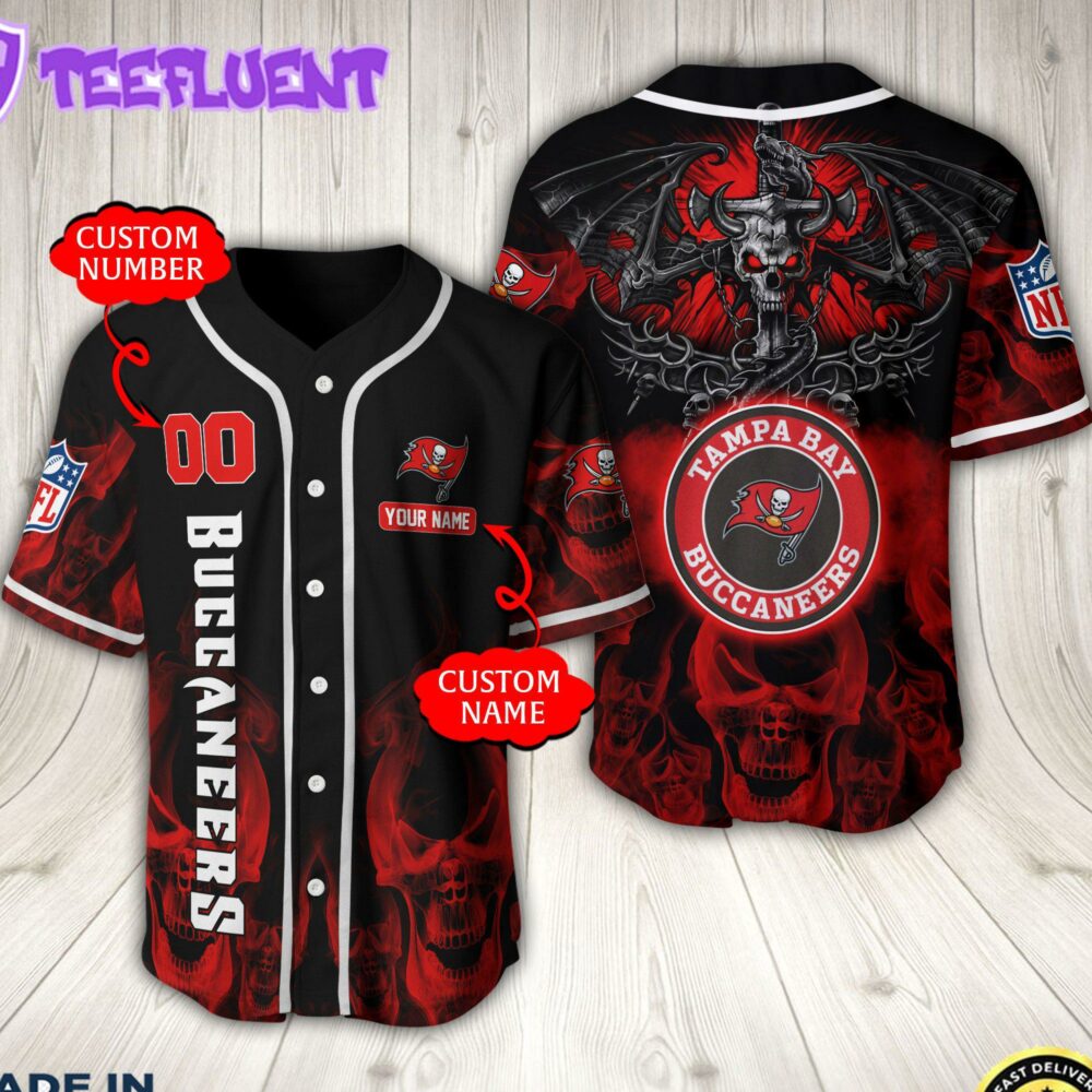 Tampa Bay Buccaneers NFL Baseball Jersey Custom Name And Number Shirt For Fans