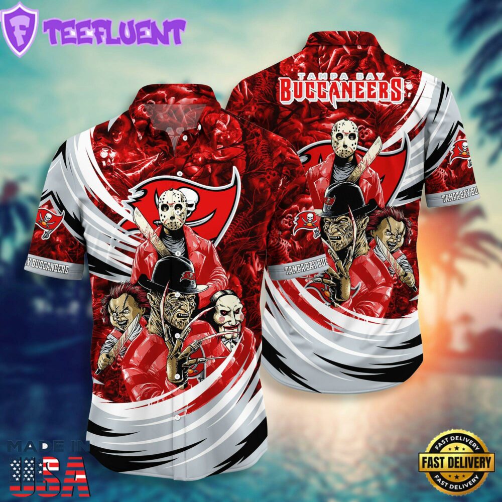 Tampa Bay Buccaneers NFL Halloween Horror Movies Hawaiian Shirts