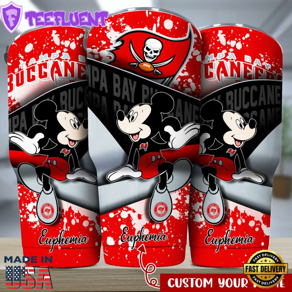 Tampa Bay Buccaneers NFL-Custom Tumbler Mickey Mouse Style