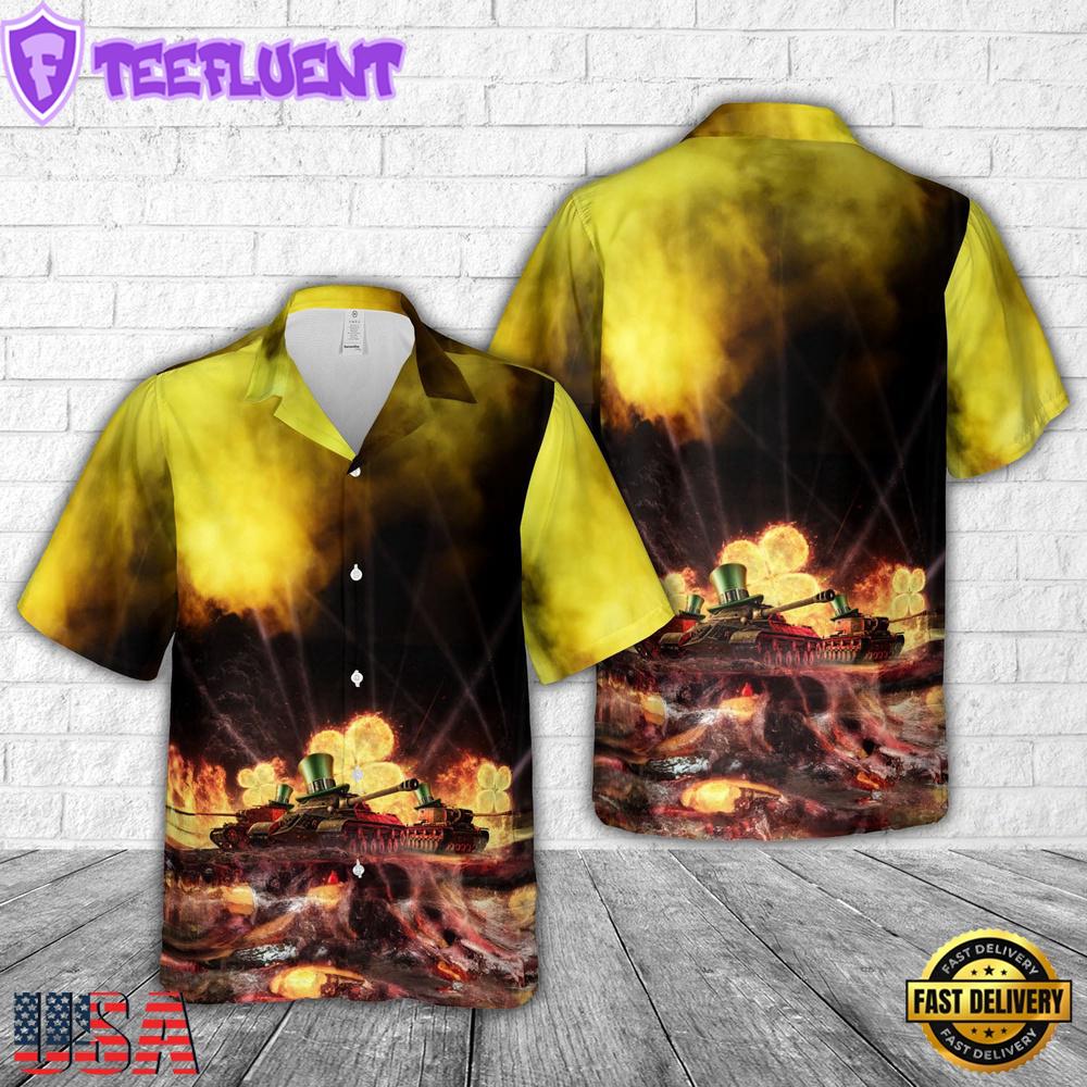 Tank destroyers St patrick's Day Hawaiian Shirt