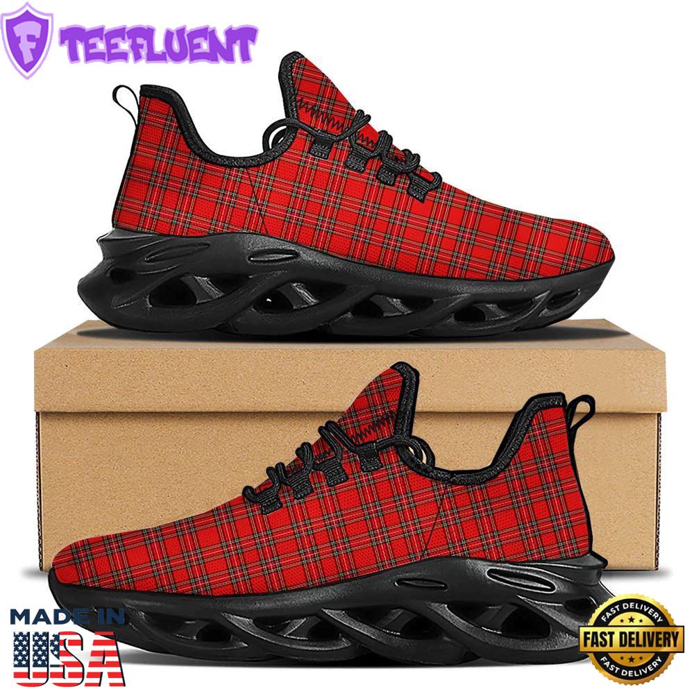 Tartan Christmas Scottish Print Pattern Black Max Soul Shoes