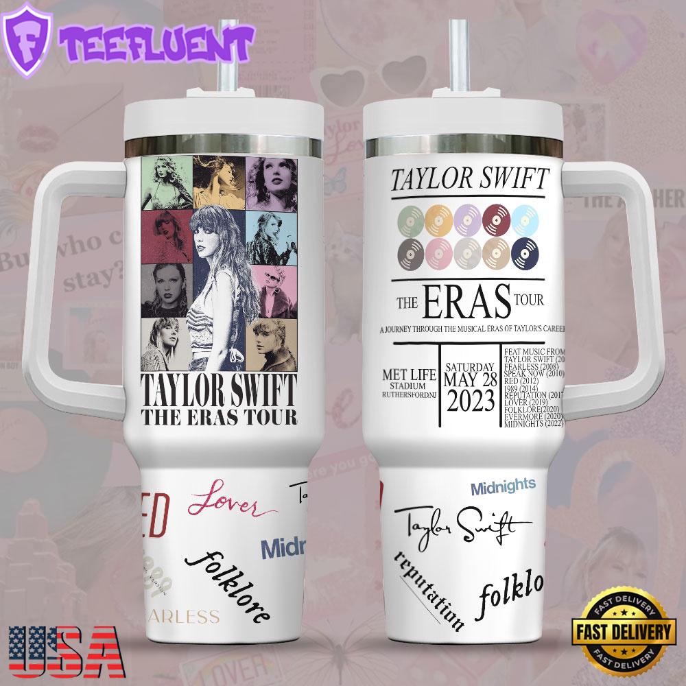 Taylor Swift Eras Tour Concert Tumbler 40oz With Handle