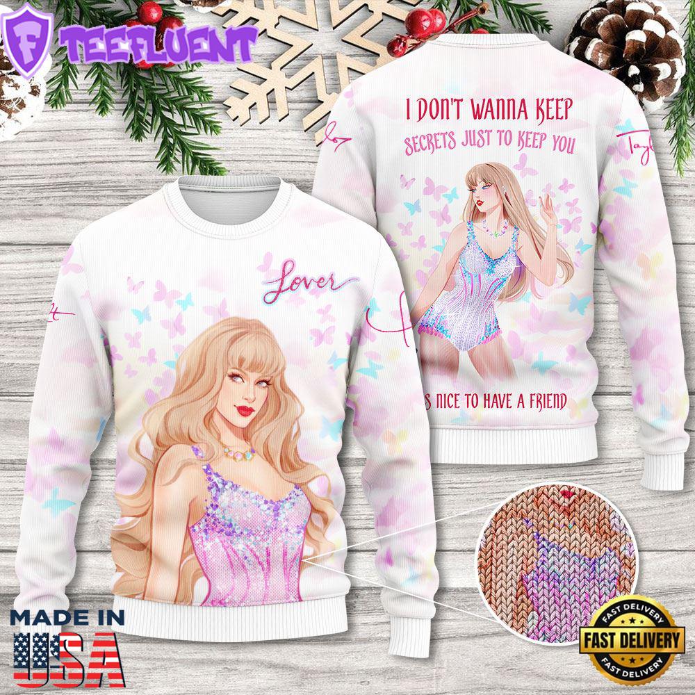 Taylor Swift Love Album The Eras Tour 3D Ugly Sweater