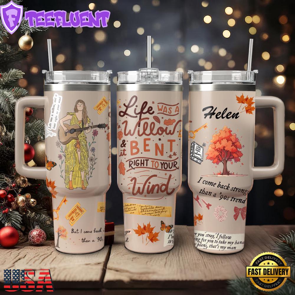 Taylor Swift Music Fall Tumbler 40oz With Handle