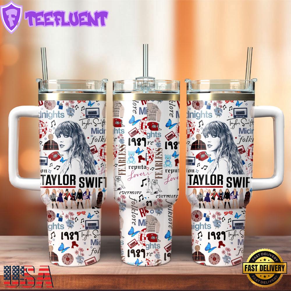 Taylor Swift Music Midnights Tumbler 40oz With Handle