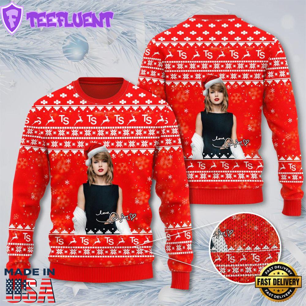 Taylor Swift Red The Eras Tour 3D Ugly Sweater