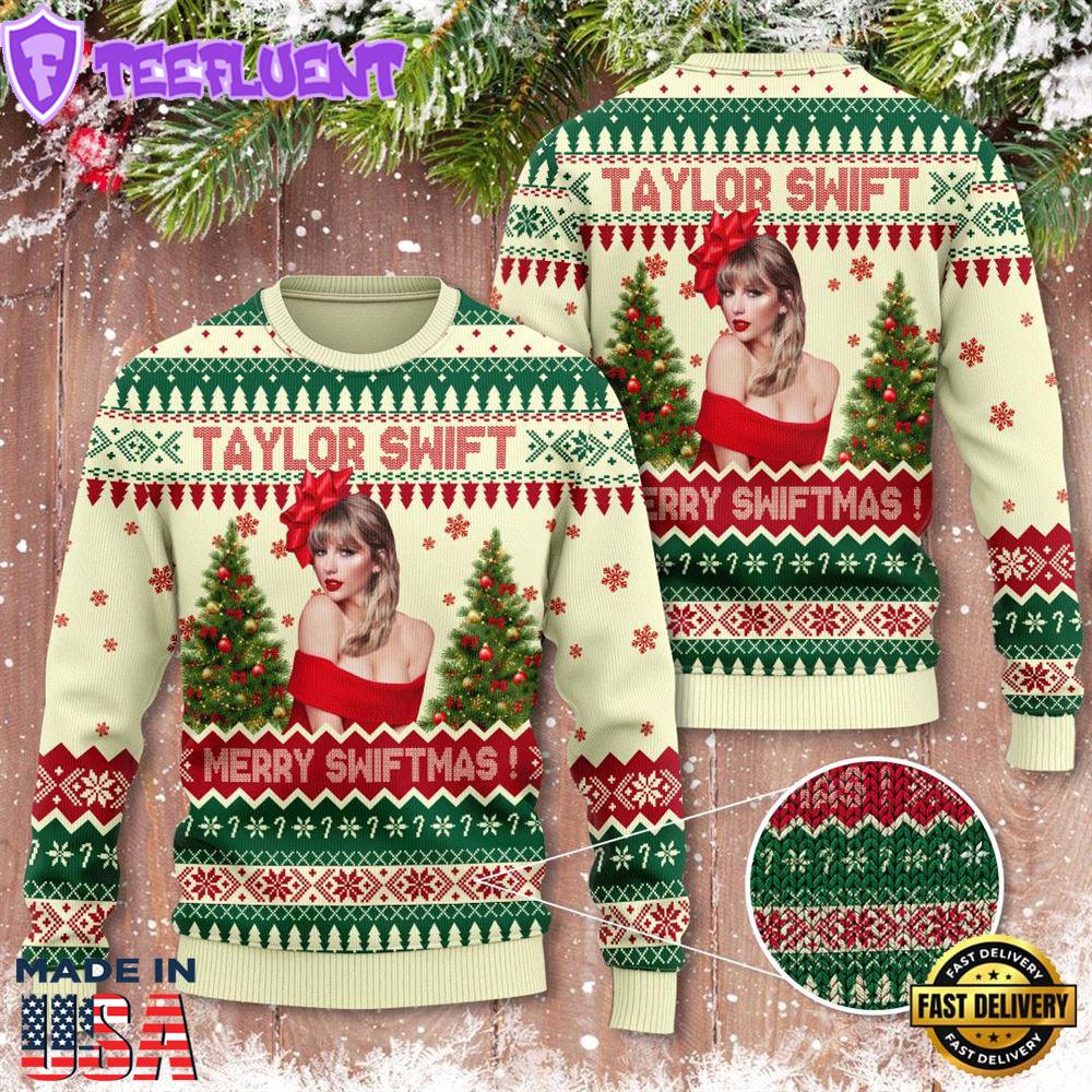 Taylor Swift The Eras Tour 3D Ugly Sweater Xmas