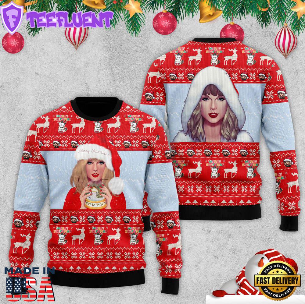 Taylor Swift Xmas 2024 The Eras Tour 3D Ugly Sweater