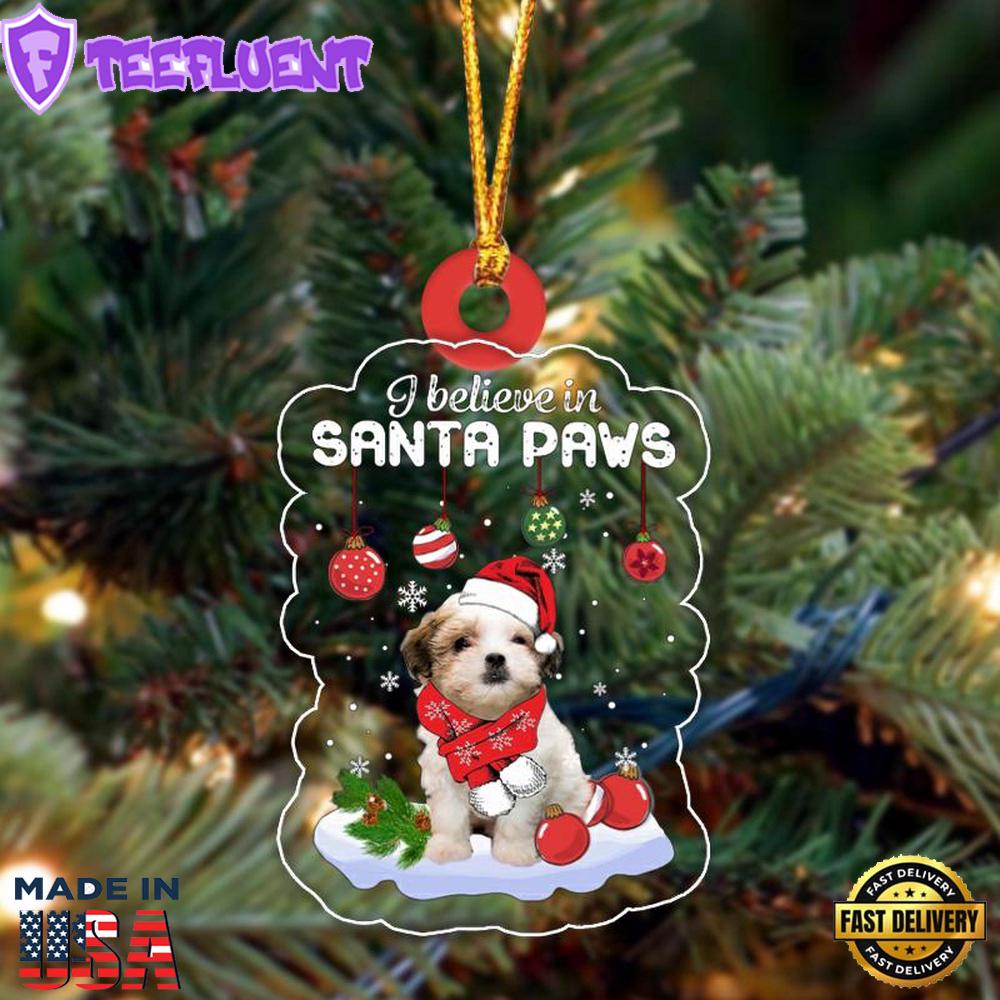 Teddy Bear Dog Christmas Ornament, Gift For Christmas