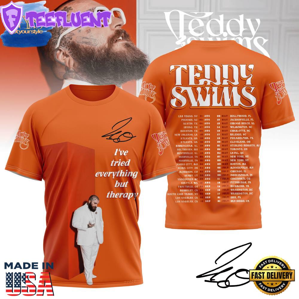 Teddy Swims I've Tried Everything But Therapy 2025 Tour Limited Edition Shirt