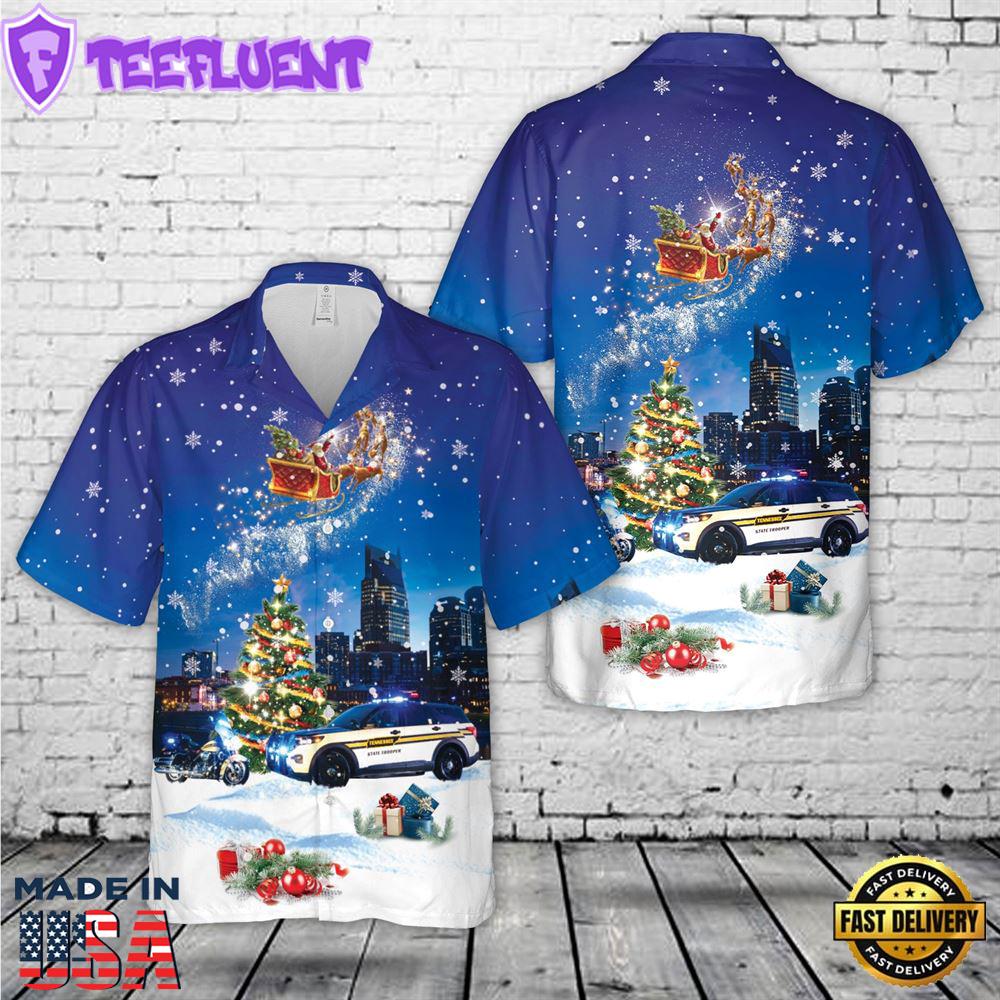 Tennessee Highway Patrol Christmas Hawaiian Shirt