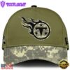 Tennessee Titans 2024 Salute to Service Club Green Camo Cap Gift For Veteran