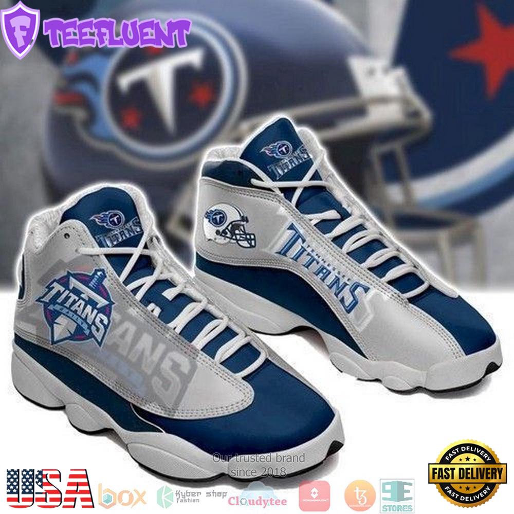 Tennessee Titans Football Team NFL Big Logo 6 Gift Air Jordan 13 Sneaker Shoes - Gift For Fans