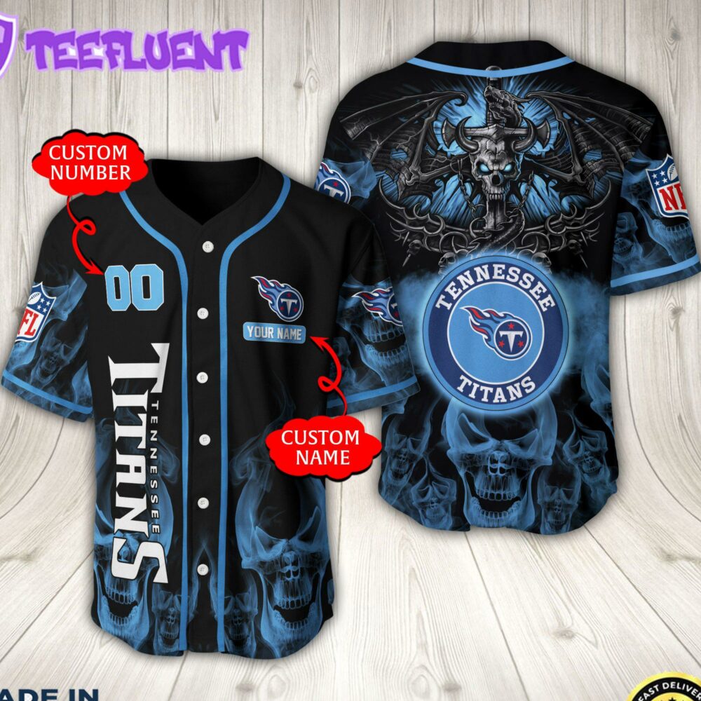 Tennessee Titans NFL Baseball Jersey Custom Name And Number Shirt For Fans