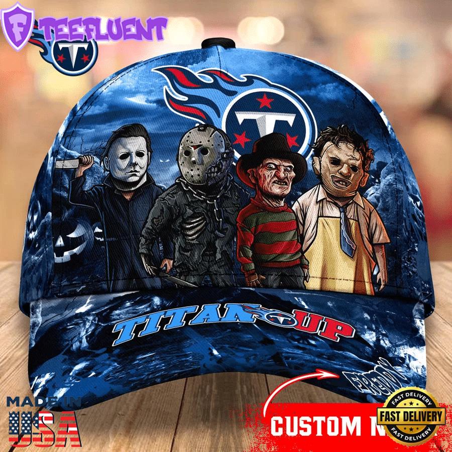Tennessee Titans NFL Personalized Trending Cap Mixed Horror Movie Characters