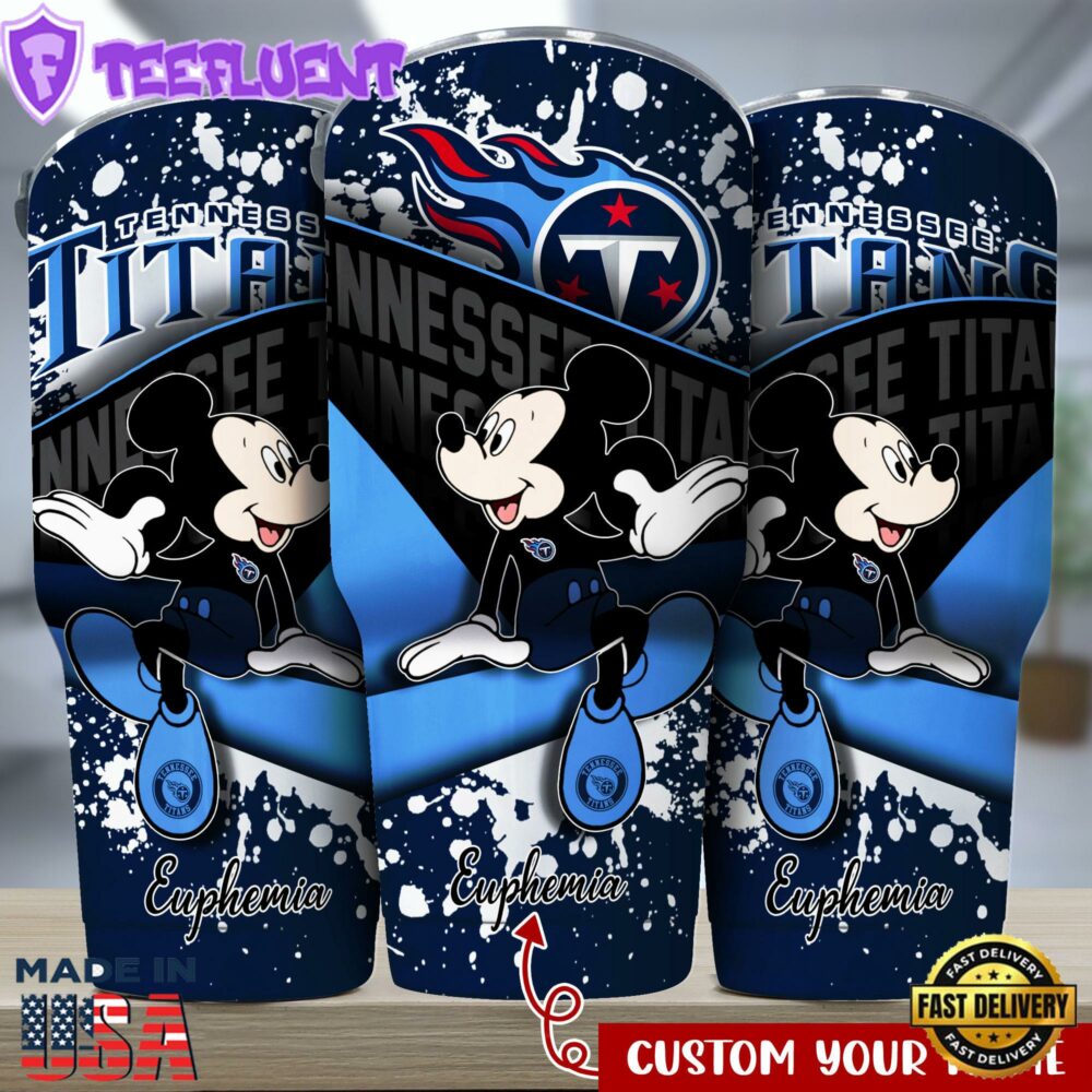 Tennessee Titans NFL-Custom Tumbler Mickey Mouse Style