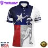 Texas Flag Mens Golf Polos Shirts Custom Name Patriot Golf Gifts,