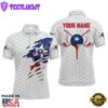 Texas Flag White Golf Ball Skin Mens Golf Polos Shirts Custom Patriot Golf Gift,