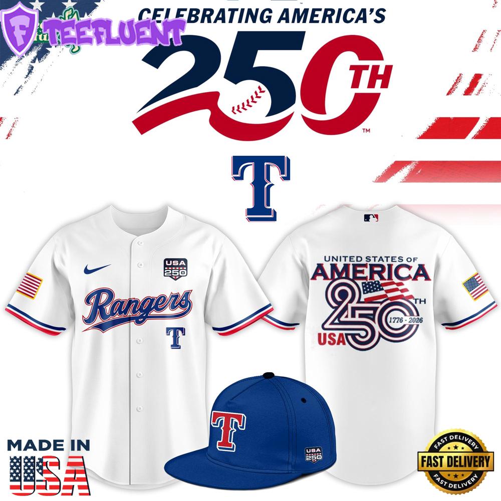 Texas Rangers USA 250th Anniversary Stars & Stripes Baseball Jersey