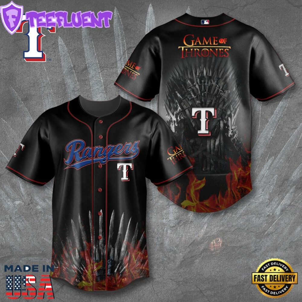 Texas Rangers x Game of Thrones Baseball Jersey