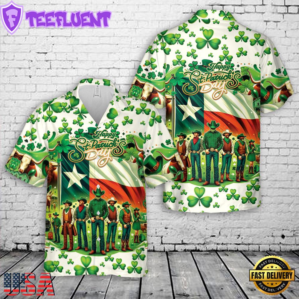 Texas St. Patrick's Day Hawaiian Shirt