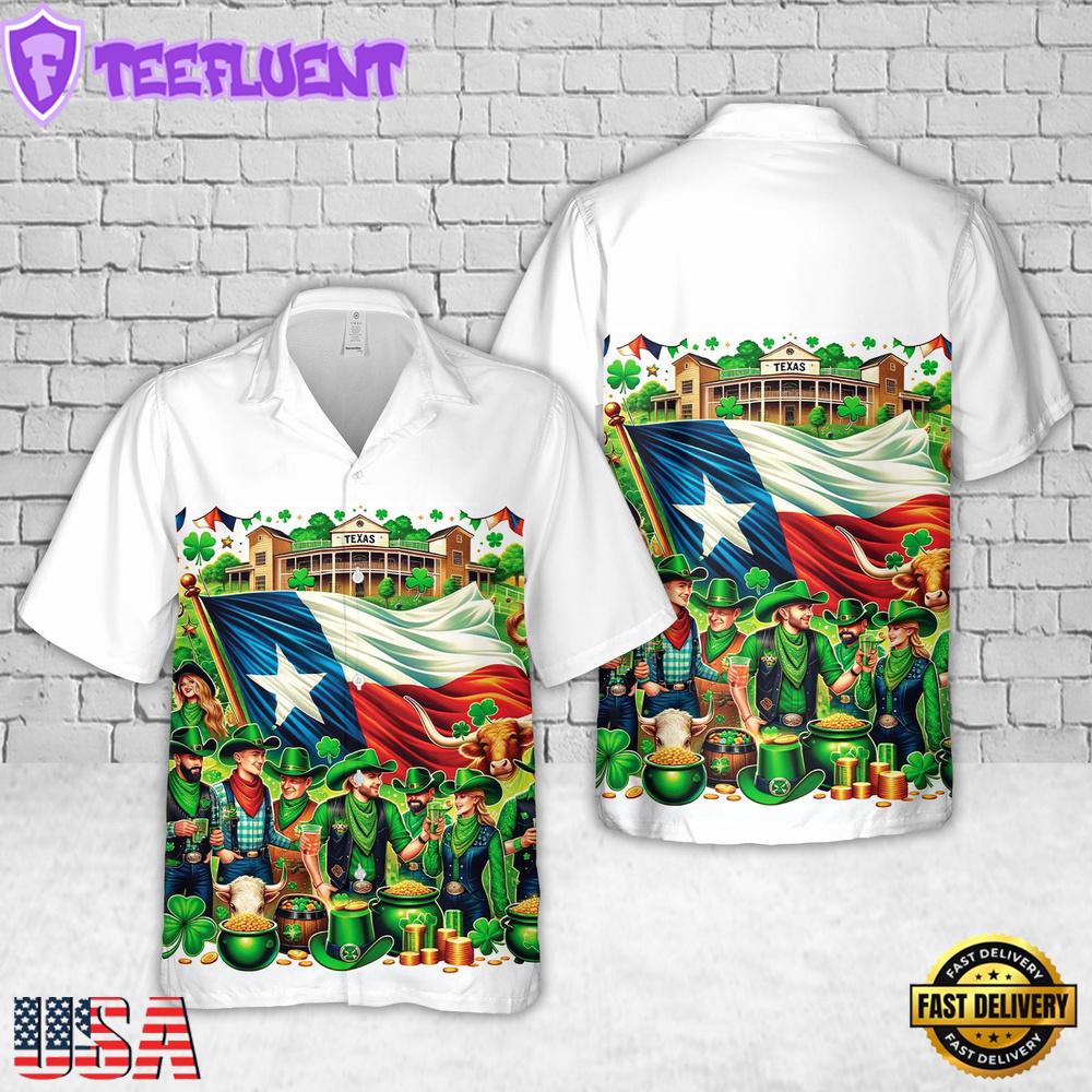 Texas St. Patrick's Day Summer Hawaiian Shirt