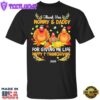 Thank You Mommy And Daddy For Giving Me Life Happy 1St Thanksgiving T-Shirt Gifts For Parents