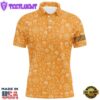 Thanksgiving Seamless Mens Golf Polo Shirt Orange Customized Golf Tops