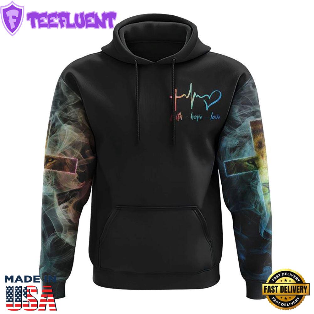 The Devil Whispered In My Ear Lion Warrior 3D Hoodie